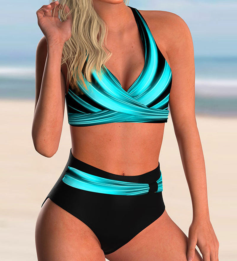 Marisol - Bikini con Escote Cruzado y Estampado Floral