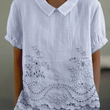 Liliana - Blusa Elegante con Bordado Floral