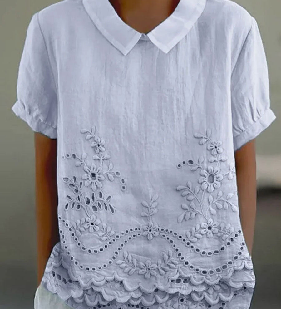 Liliana - Blusa Elegante con Bordado Floral