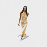 Gala - Vestido Halter de Satén Elegante