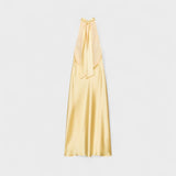 Gala - Vestido Halter de Satén Elegante
