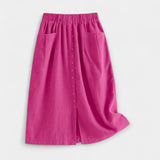 Falda Midi con Lavado Elegante