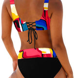 Lorena - Bikini Colorido y Radiante de Estampado Vibrante