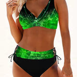 Lorena - Bikini Colorido y Radiante de Estampado Vibrante