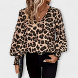 Juana - Blusa Elegante de Leopardo