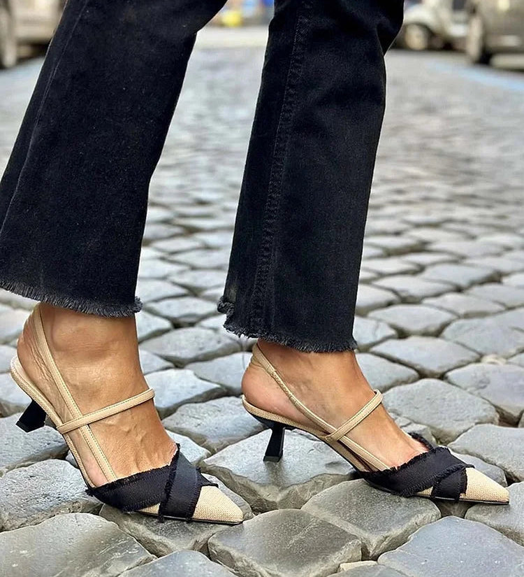 Floreta - Elegantes zapatos slingback