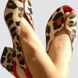 Luisa - Sandalias con estampado de leopardo