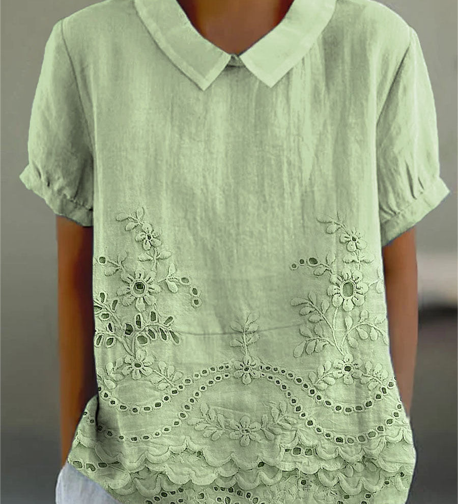 Liliana - Blusa Elegante con Bordado Floral