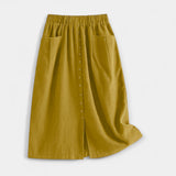 Falda Midi con Lavado Elegante