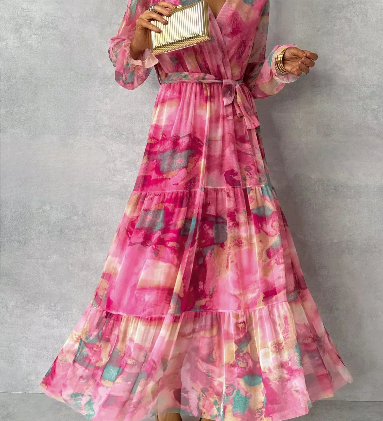 Luisa - Elegante Vestido Floral de Envolver