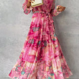 Luisa - Elegante Vestido Floral de Envolver