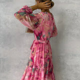 Luisa - Elegante Vestido Floral de Envolver