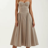 Odette - Vestido midi con corpete estructurado