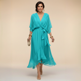 Mónica - Vestido de Chiffon con Escote en V