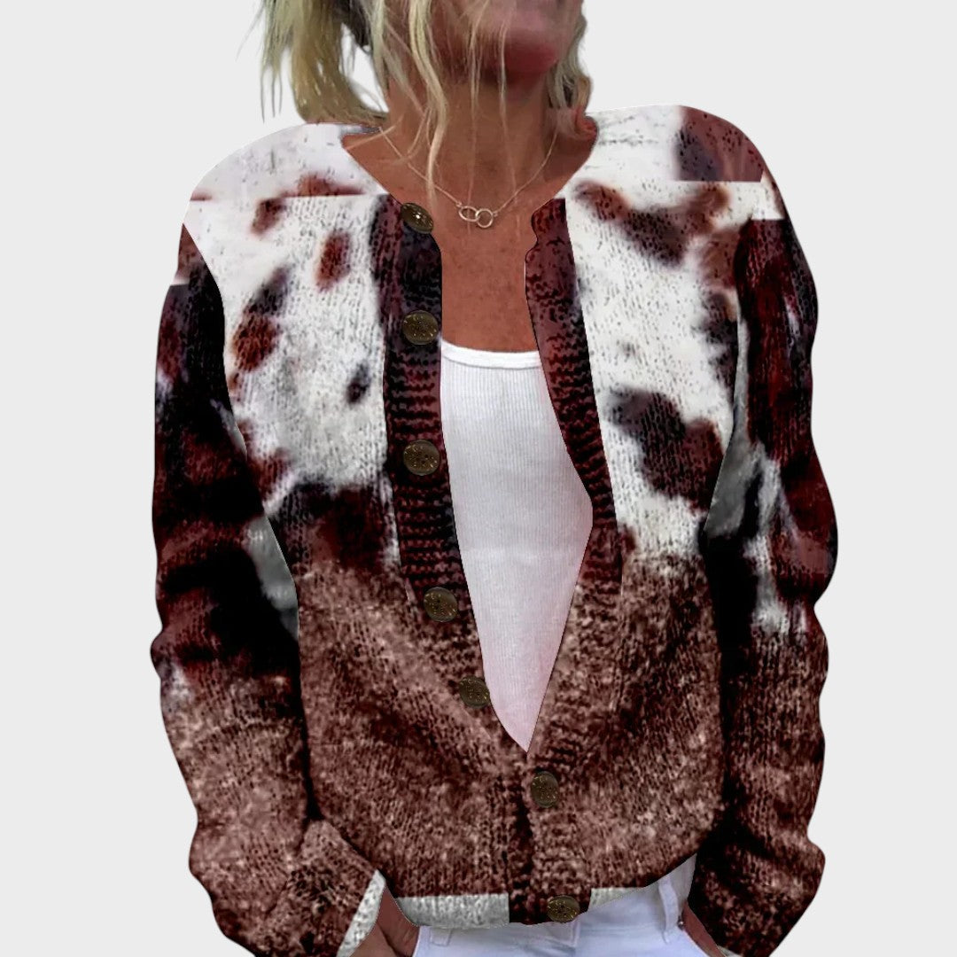 Sara - Cardigan Floral de Otoño Elegante