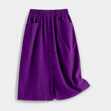 Falda Midi con Lavado Elegante