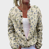 Camila - Cardigan Floral de Otoño Elegante