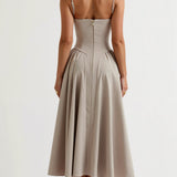 Odette - Vestido midi con corpete estructurado