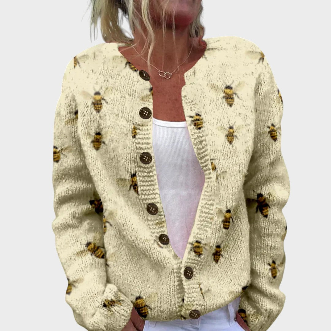 Bianca - Cardigan Floral de Otoño Elegante