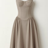 Odette - Vestido midi con corpete estructurado