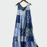 Vestido de Patchwork Azul para Valentina