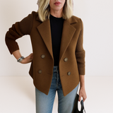 Marta - Abrigo Chic con Tejido de Punto
