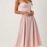 Odette - Vestido midi con corpete estructurado