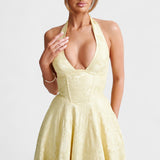 Halina - Vestido midi con corsé elegante