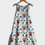Vestido con Estampado de Vacas para Valentina