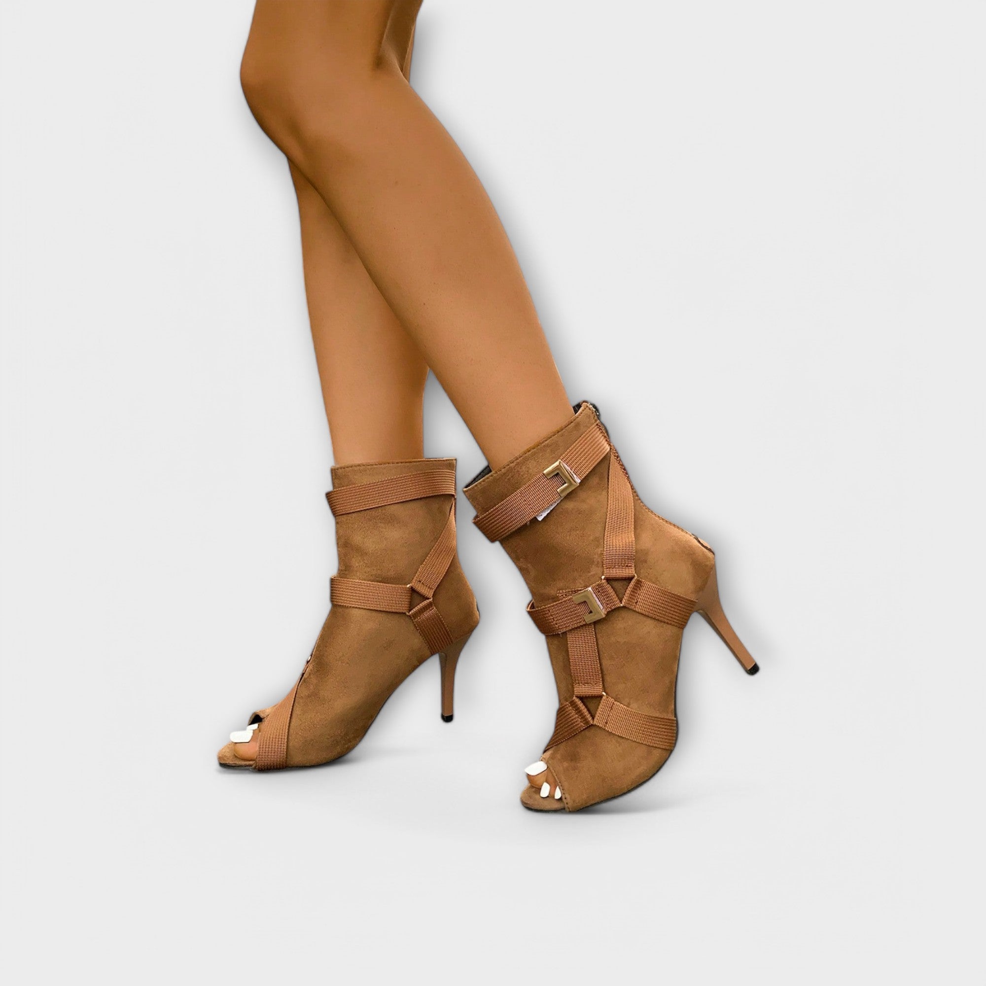 Luisa - Sandalias elegantes de punta abierta con tacón