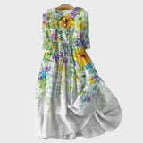 Vestido de Flores en Acuarela