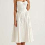 Odette - Vestido midi con corpete estructurado
