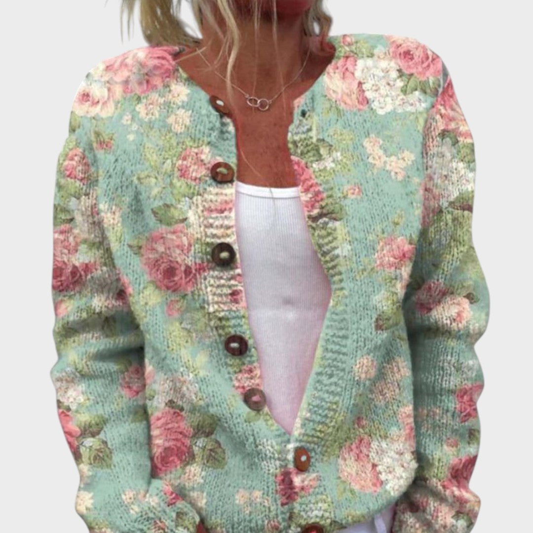 Vera - Cardigan Floral de Otoño