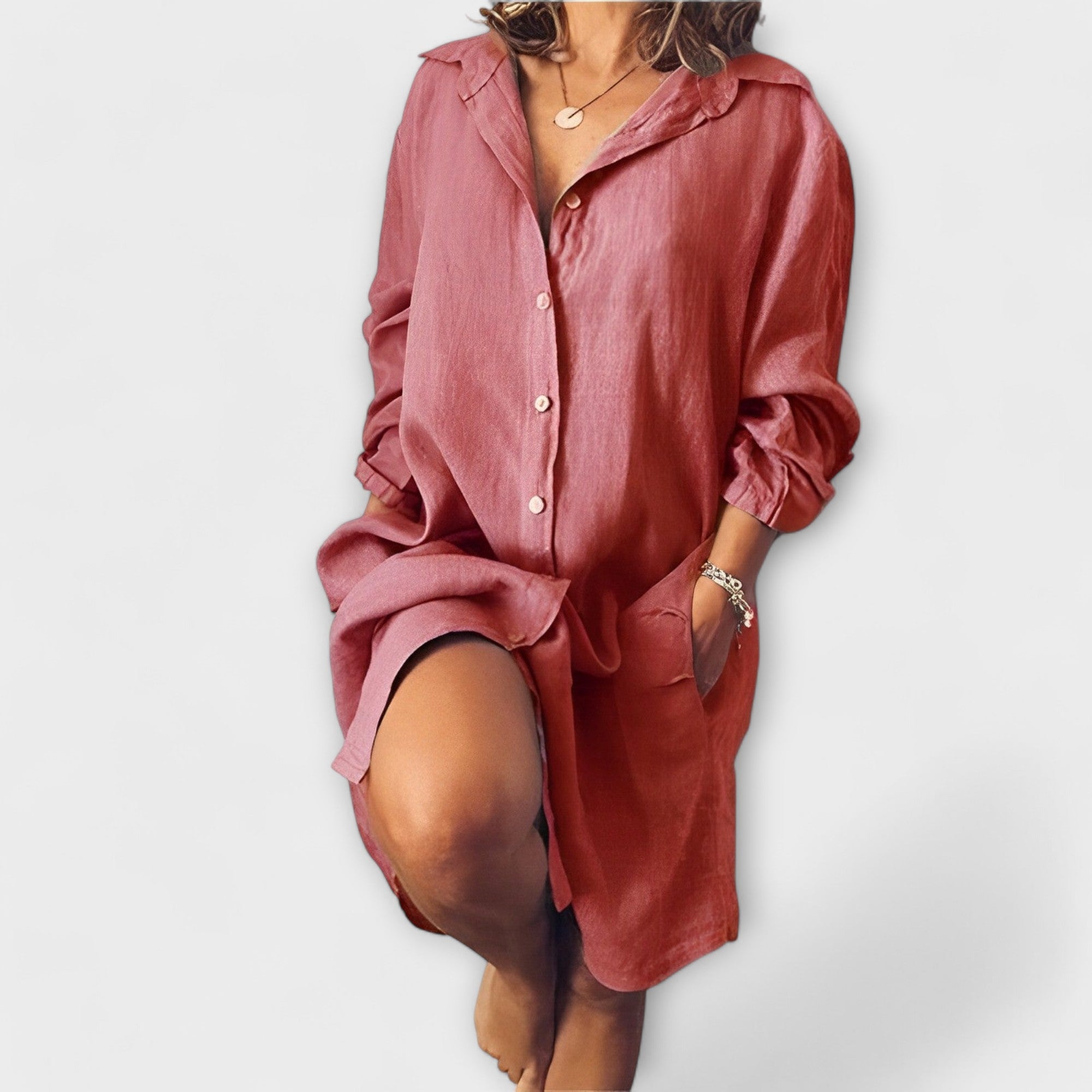 Clara - Blusa casual de lino elegante
