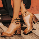 Ginebra - Zapatos de tacón alto con tiras múltiples y suela gruesa