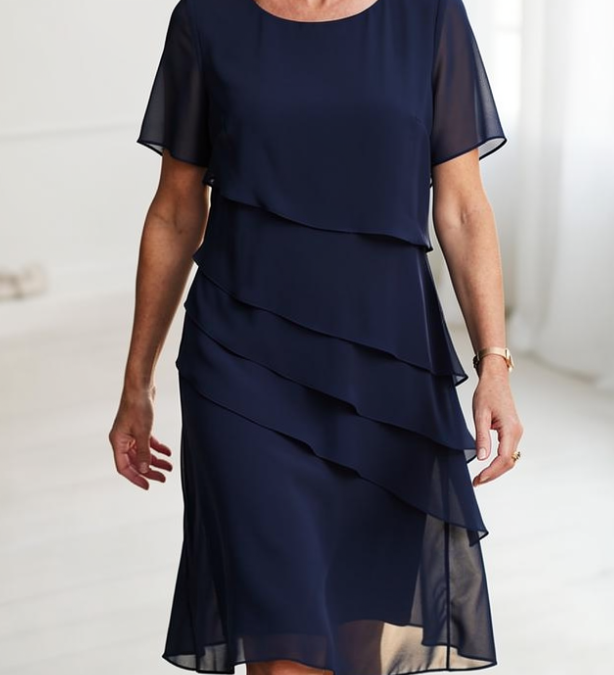 Lía - Vestido Ruffle de Conforto Elegante
