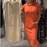 Sásquia - Vestido casual con capucha elegante