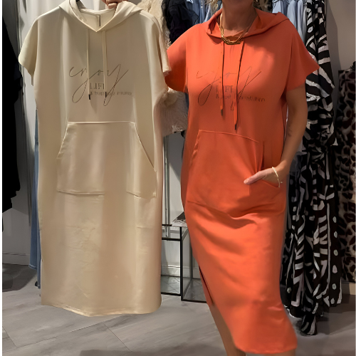 Sásquia - Vestido casual con capucha elegante