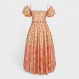 Valentina - Elegante Vestido Floral en Coral