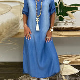 Ibiza - Vestido Maxi de Ganga Elegante