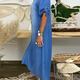 Ibiza - Vestido Maxi de Ganga Elegante