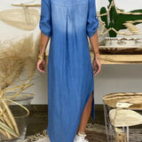 Ibiza - Vestido Maxi de Ganga Elegante