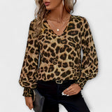 Juana - Blusa Elegante de Leopardo