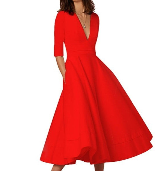 Laura - Elegante Vestido Midi Femenino