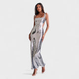 Brillo Plateado - Vestido de Gala Nocturna
