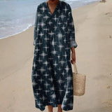 Nadia - Vestido Bohemio con Estampado de Estrellas