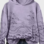 Sudadera con Capucha Efecto Encaje