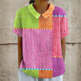 Zara - Camisa Colorida en Patchwork para Ella
