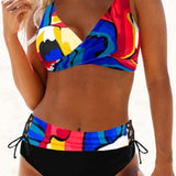 Lorena - Bikini Colorido y Radiante de Estampado Vibrante