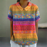 Marta - Camisa Floral a Rayas